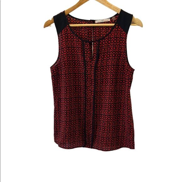 Dex Tops - Dex Red and Black Sleeveless Top